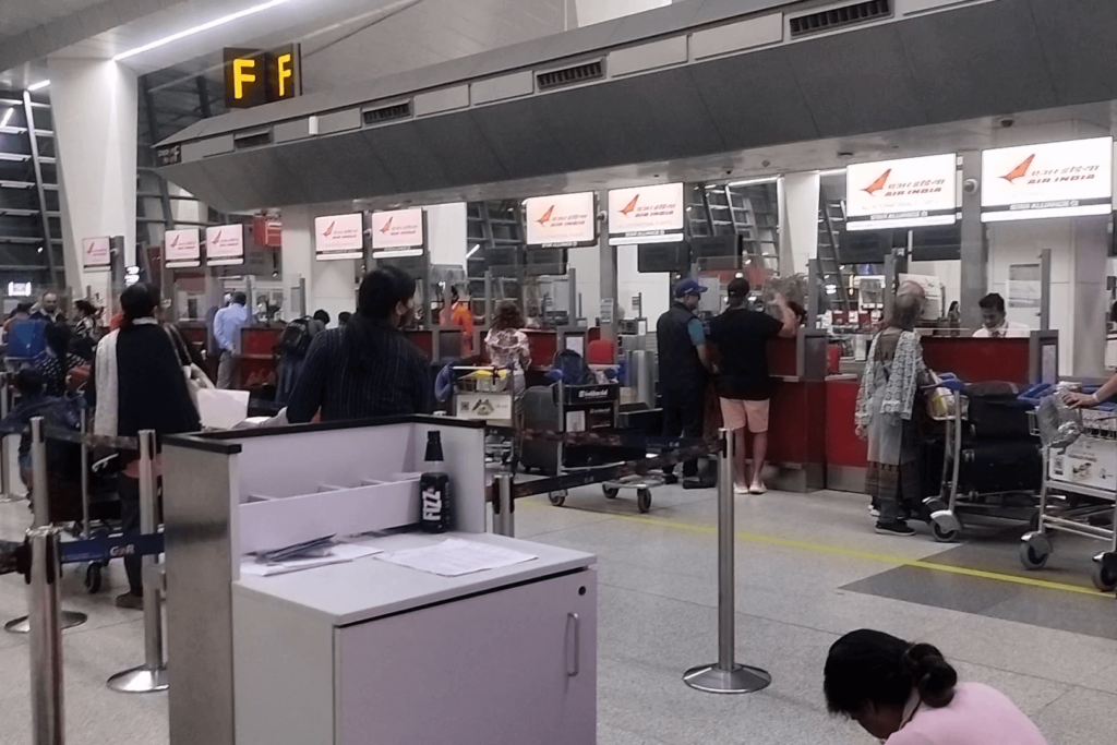 Air India's Check-in Counter at Indira Gandhi International Airport