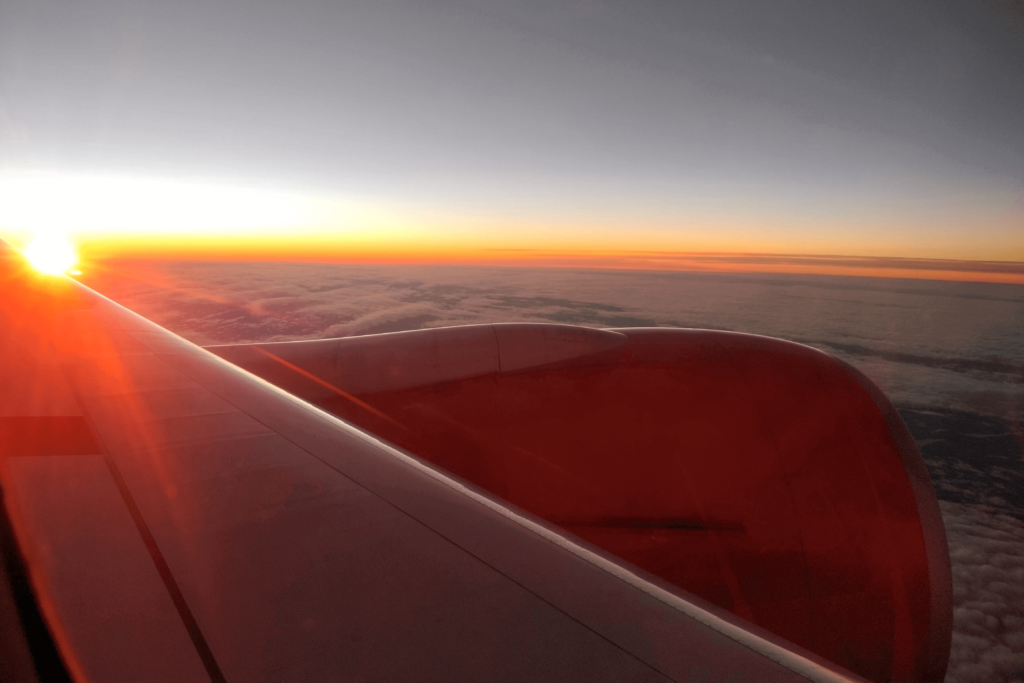 Morning & Sunrise Views  - Air India's New Delhi to Toronto Flight 