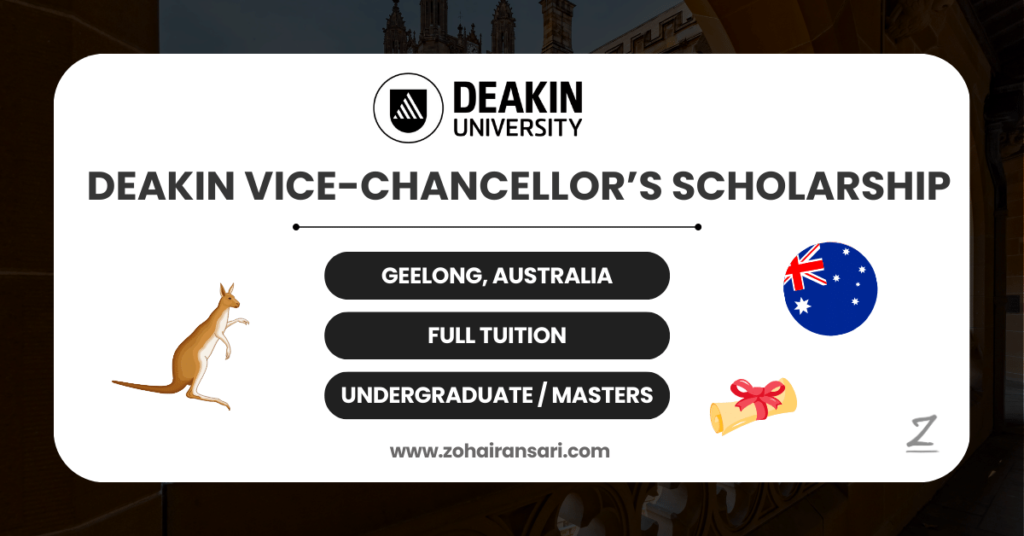 Deakin Vice-Chancellor’s International Scholarship at Deakin University