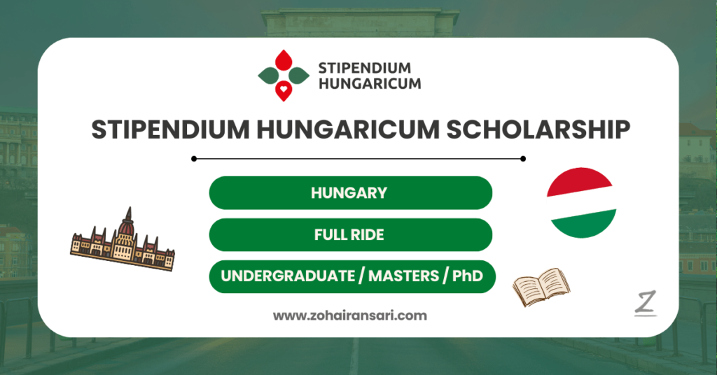 Stipendium Hangaricum Scholarship by the Hungary Government