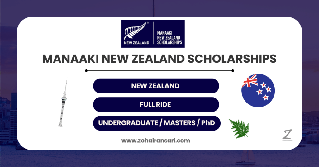 Manaaki New Zealand Scholarships by the Government of New Zealand
