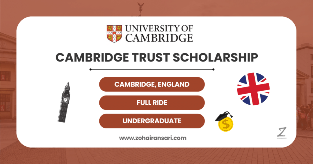 Cambridge Trust Scholarship at the University of Cambridge