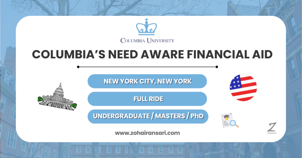 Need Aware Financial Aid at Columbia University